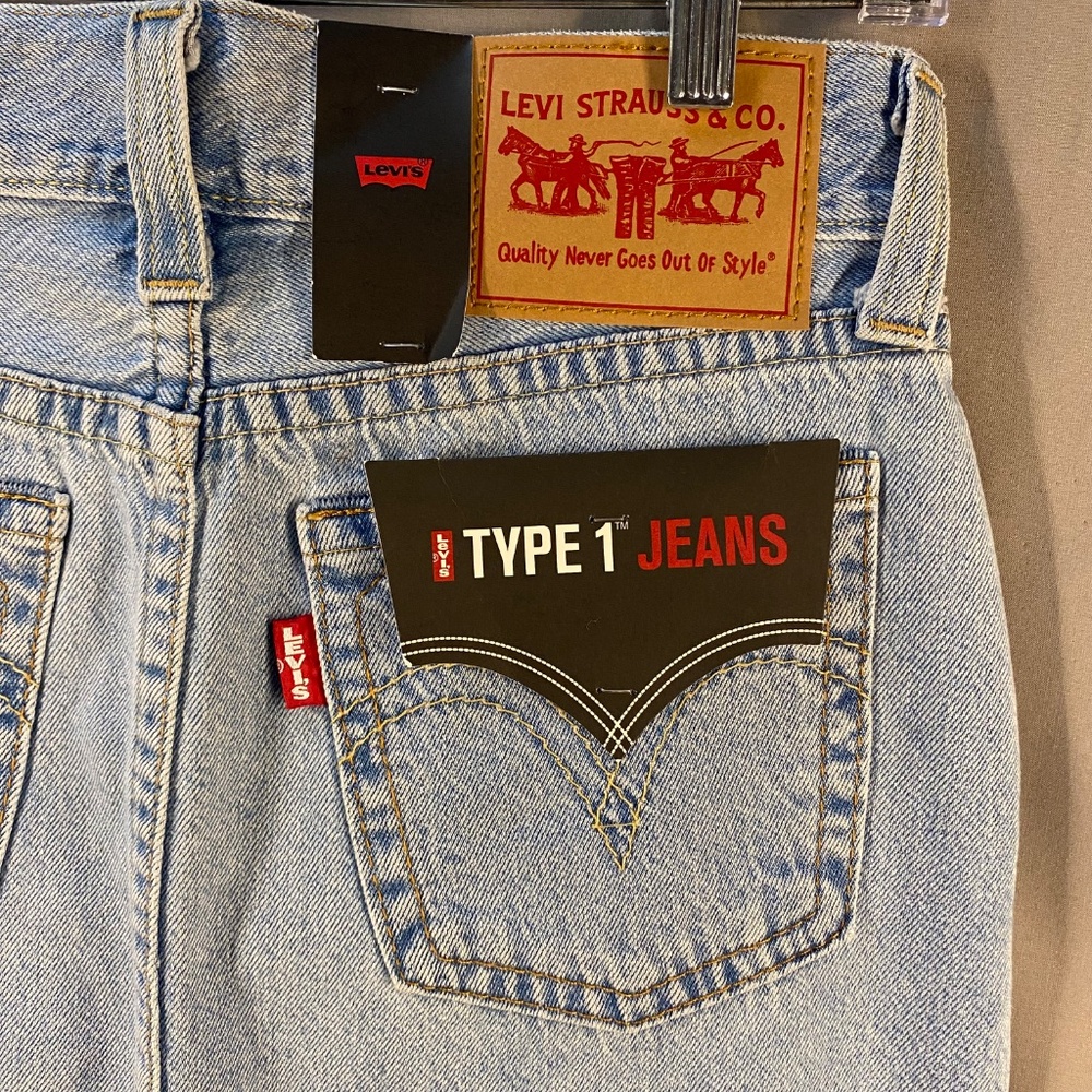 Levi's Premium Type 1 Jeans Skirt - size 27 - Picture 3 of 15